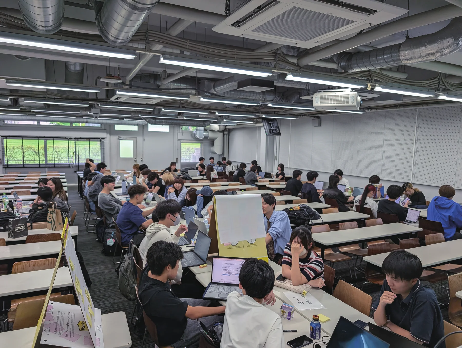 事業について検討するグループワーク